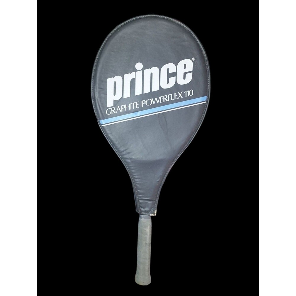 Vintage Prince Graphite Powerflex 110 Tennis Racket With Cover -1986